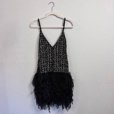 ASOS Sequin Fringe Mini Dress Size 6 Party Cocktail Night Out