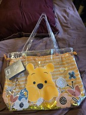 Disney Store Winnie the Pooh Plastic Summer Beach Swim Bag Pool Tote