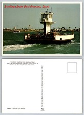 Port Aransas Texas Ferry Boats Padre Island Chrome Postcard Frank Whaley