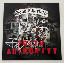GOOD CHARLOTTE BENJI & JOEL MADDEN +2 SIGNED YOUTH AUTHORITY VINYL w/PROOF COA