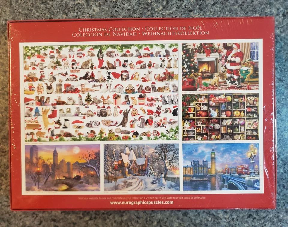 NEW Eurographics HOLIDAY CATS 1000 piece puzzle Christmas - Image 2 of 4