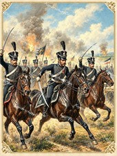 Braunschweig schwarze Husaren Regiment Totenkopf  Waterloo Kavallerie Napoleon