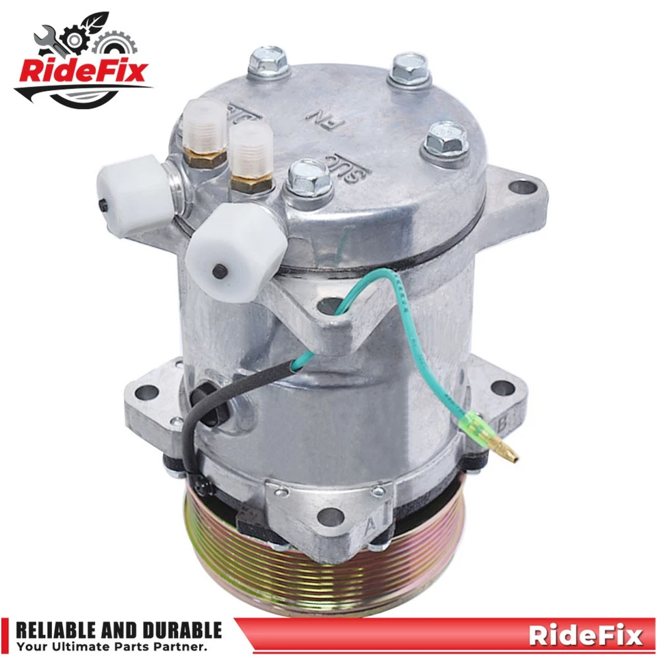 For Jeep Wrangler 1985-1990 Jeep Cherokee 1985-1987 AC A/C Compressor W/Clutch - Image 3 of 4