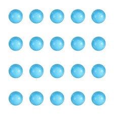 20 Pcs Quartz Pearl Balls, 6mm Round Glass Crystal Loose Beads, Sky Blue