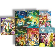Disney Fairies Book Lot of 7 , Tinker Bell Sticker Book  Magazine
