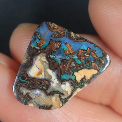 7.7ct Natural AUSTRALIAN Boulder Opal Stone Kucina Opals+VIDEO