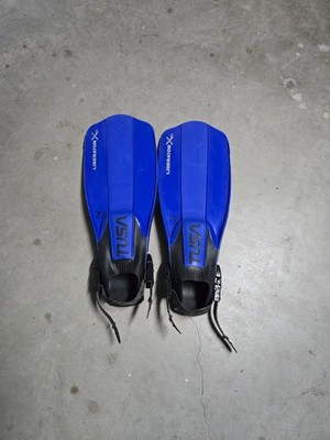 TUSA Liberator X-Ten Open Heel Scuba Diving Fins, blue Mens Size M