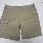 Duluth Trading Flex Dry On The Fly Relaxed Fit Cargo Shorts Mens 44 Tan
