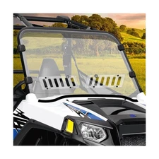 StarknightMT Scratch-Resistant UTV Front Full Windshield Slide-Vent Windshiel...