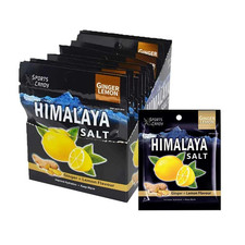 Ginger and Lemon Candy: Made from Natural Himalaya Salt 15G X 6 Packs Halal Sp