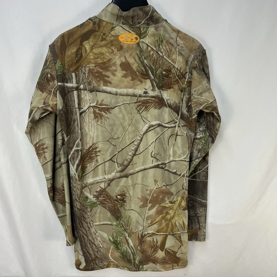 UNDER ARMOUR AP HD REALTREE HARDWOODS CAMO MOCK NECK BASELAYER SIZE L FITTED - Image 4 of 4