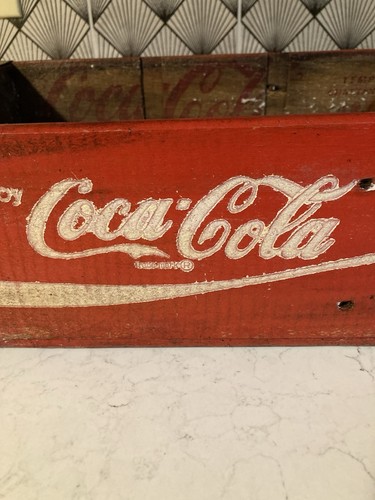 Vintage 1977 Coca-Cola Wooden Crate Red Logo Chattanooga - Picture 2 of 12