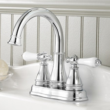 Pfister LF-WL2-45PC Bathroom Sink Faucet With Porcelain Handles Chrome
