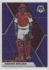 2021 Panini Mosaic Quick Pitch Purple Prizm 21/50 Yadier Molina #189 04br