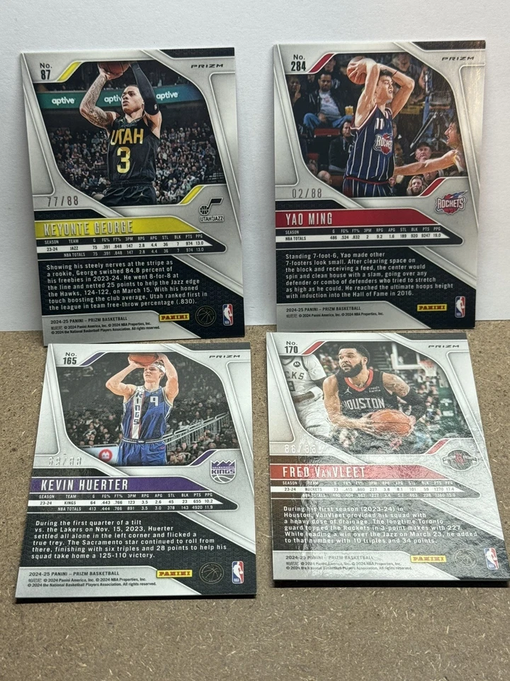 2024-25 Panini Prizm China Año del Dragón/88 Yao Ming #284 Keynote George #87 4 Foto 2 de 2