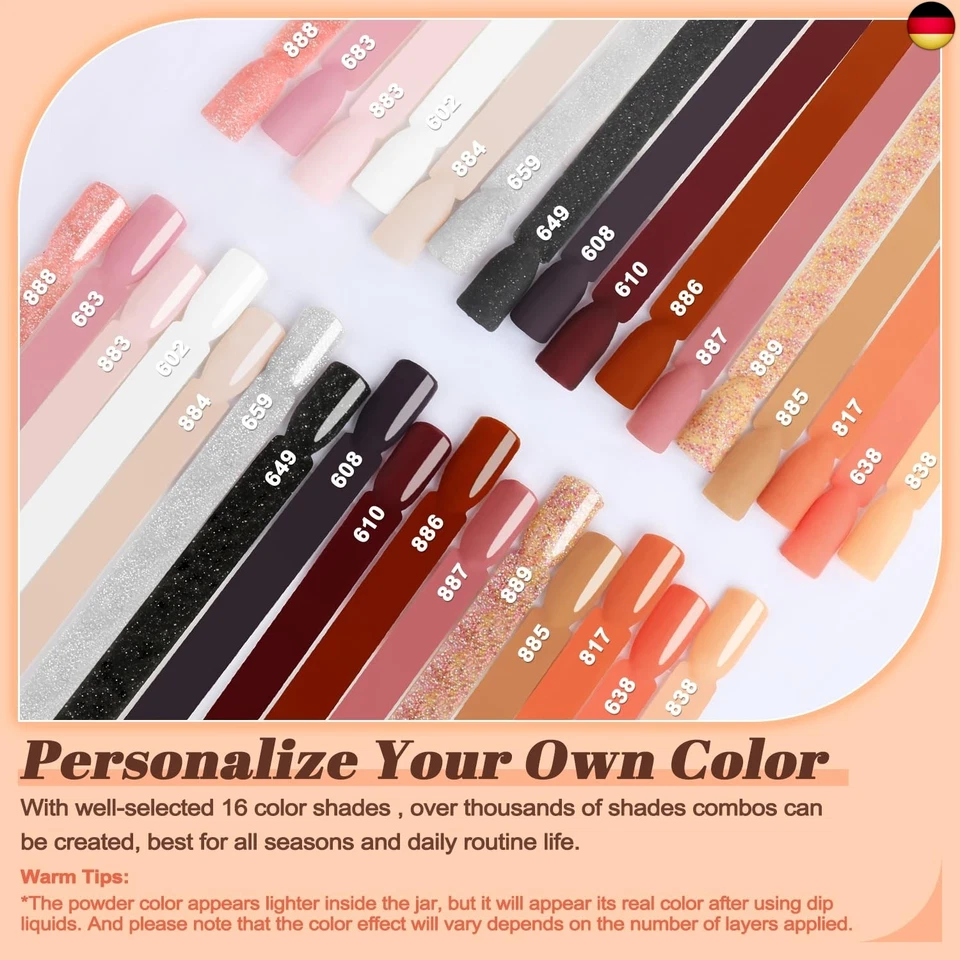 Lavender Violets Dip Pulver 20 Pcs Dipping Powder System French Nagel Starter - Bild 2 von 4