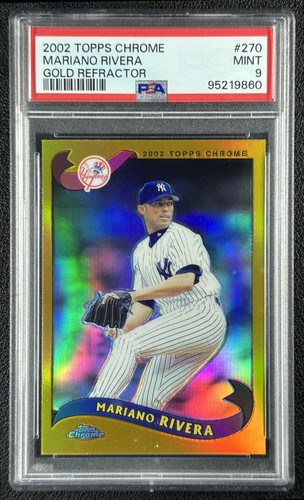 MARIANO RIVERA PSA 9 2002 TOPPS CHROME #270 GOLD REFRACTOR YANKEES 9860