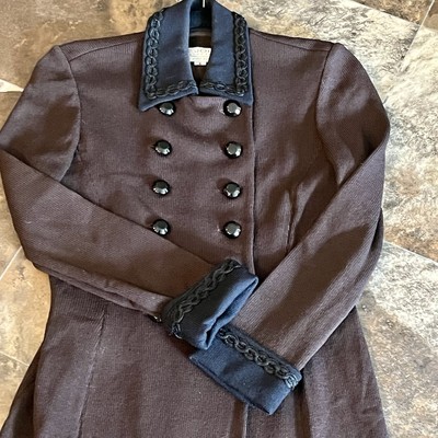 Vintage St. John COLLECTION Marie Gray 2 PC Brown/ Black Suit WOMENS *READ**