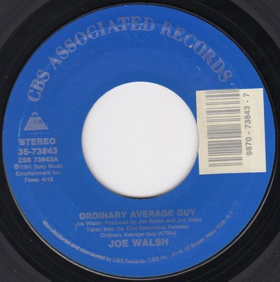 Joe Walsh, Ordinary Average Guy, (7'', Single), VG, 3584307579