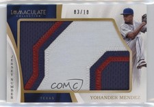 2017 Panini Immaculate Jumbo Jersey Number 3/10 Yohander Mendez #IJ-YH v7j