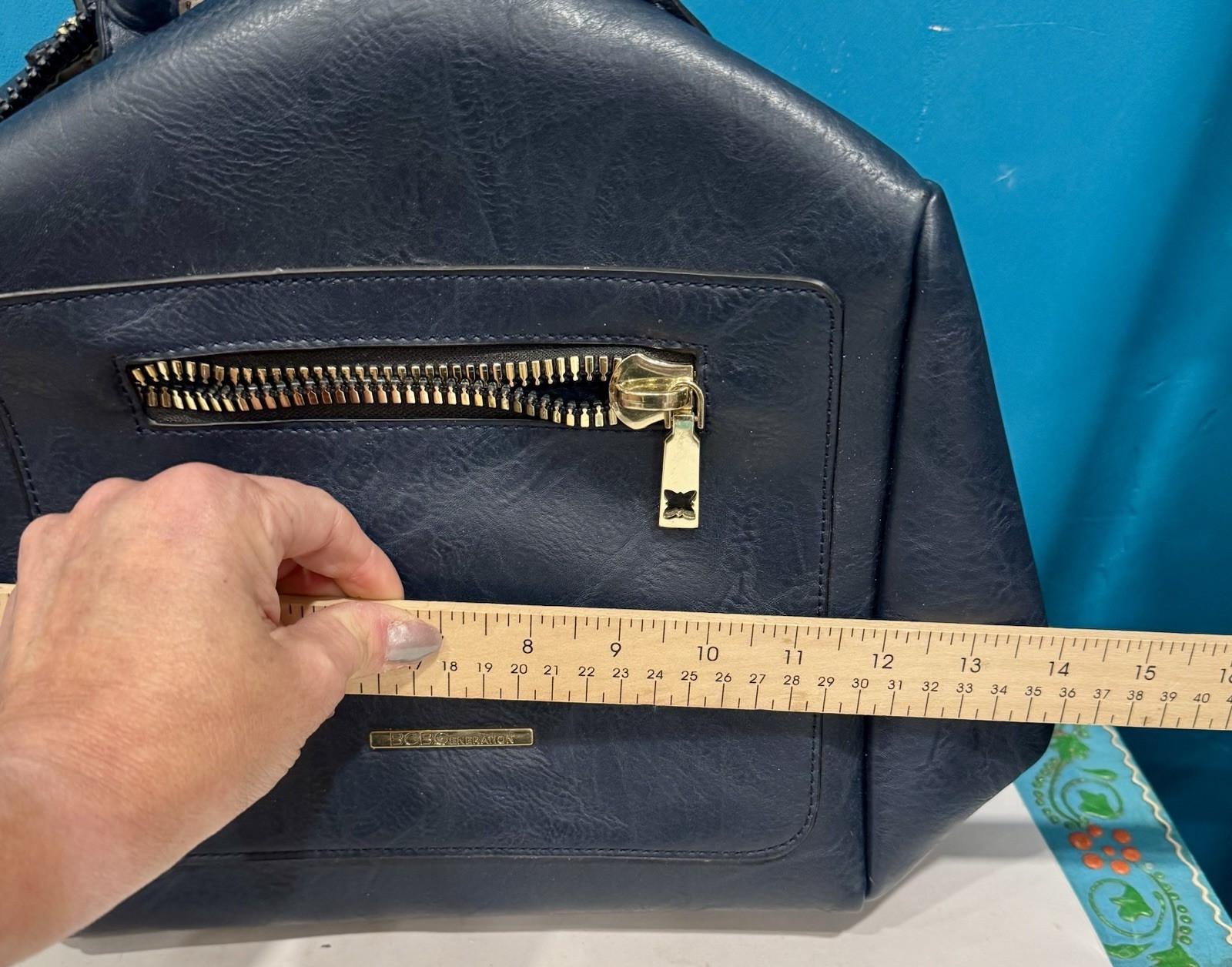 BCBGeneration Paris Backpack Navy Purse Handbag E… - image 4