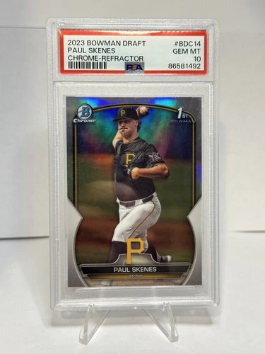 2023 Bowman Draft Paul Skenes Chrome Refractor #BDC-14 (Rc) Rookie Card PSA 10