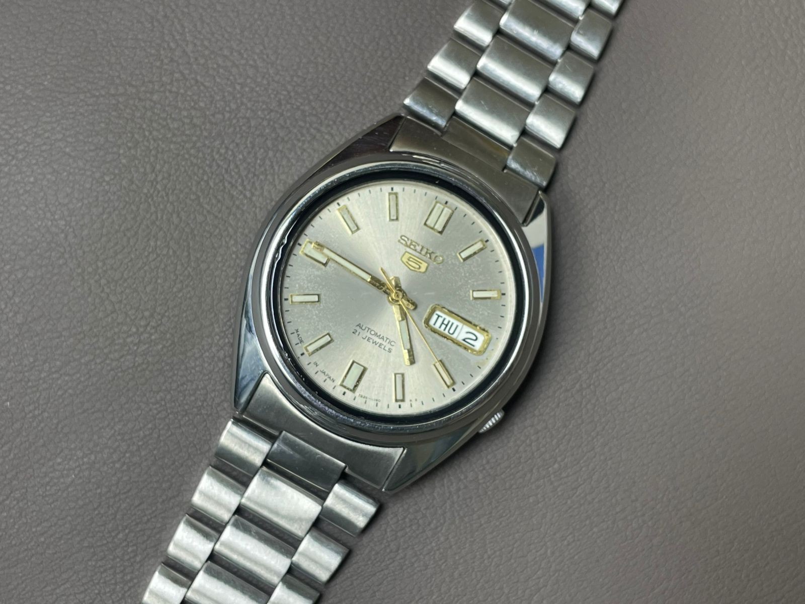 Seiko 5 Automatic 7S26-02V0 Silver Dial 37mm Men's Watch