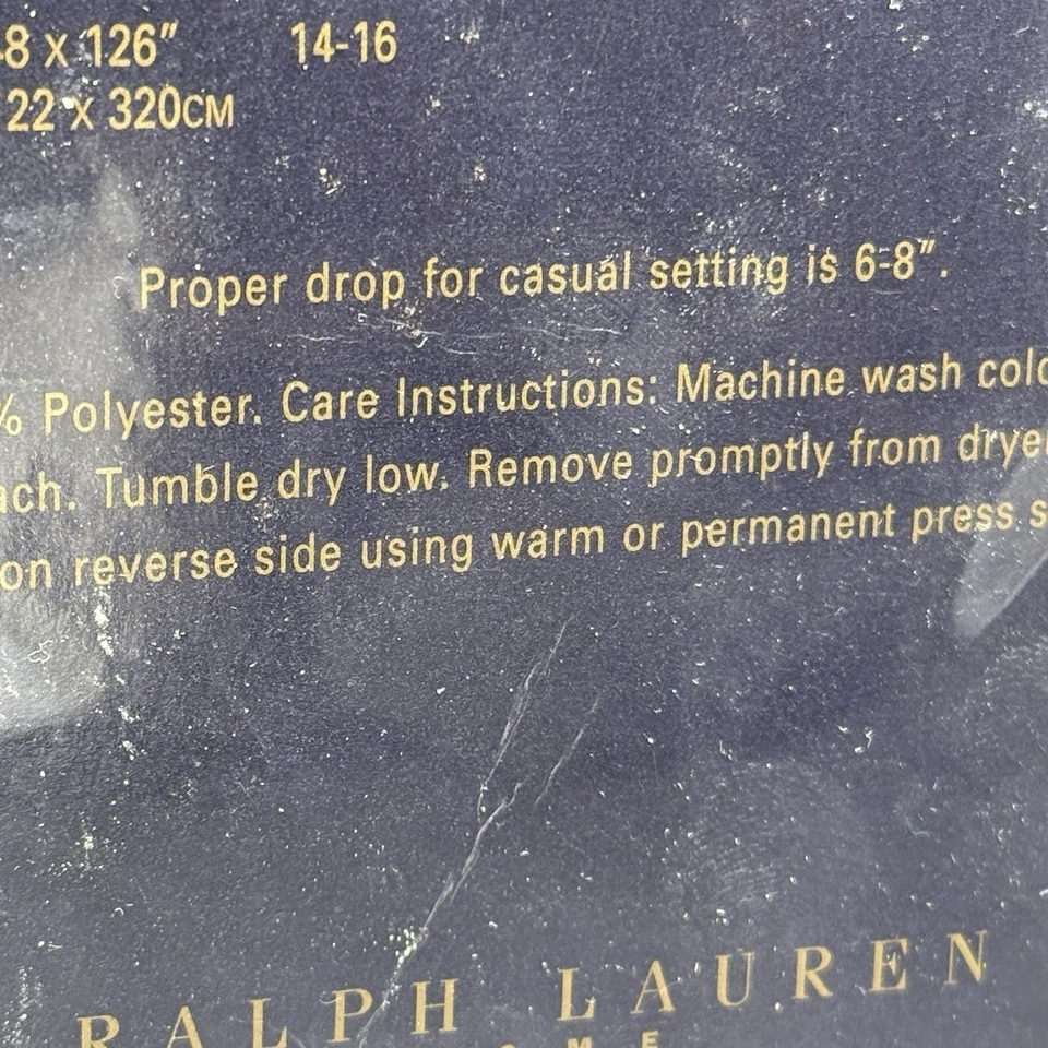 Ralph Lauren Home Black Carbon Oblong Tablecloth 60x84 - BRAND NEW! Herringbone - Image 4 of 4