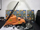 + Vintage Pressed Steel Tonka Orange State Hi-Way Dept Mobile Clam Truck 16 1/2"