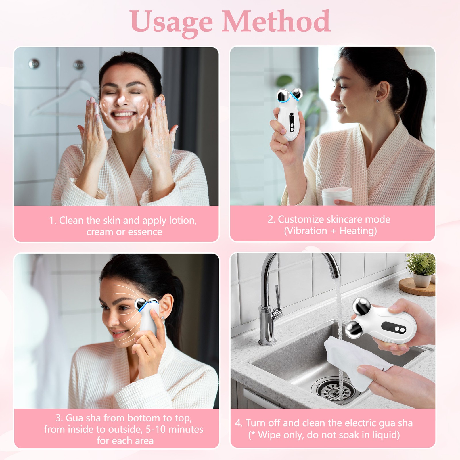 Microcurrent Facial Device for Anti-Aging & Wrinkle Reduction - Enhance Skincare alternate view 5