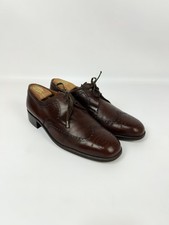 Vintage Bally Suisse Prestige Brogue Oxford Shoes Brown Leather Size 10.5
