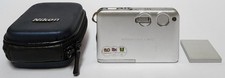 Nikon COOLPIX S3 6.0MP Digital Camera Silver Tested Working W/ Battery  Case