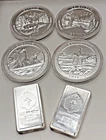 40 oz total SILVER = 2x 10 oz Scottsdale Stacker Bars +  4x 5 oz ATB 2011 Coins