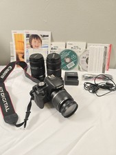 Canon EOS Rebel T1i Camera Kit w/ EF-S 18-55mm, 55-250mm, EF 75-300mm Lenses Bag