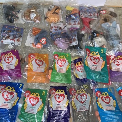 McDonalds 1998 & 1999 TY Teenie Beanie Babys Vintage Full Sets 2 x 12 Sealed