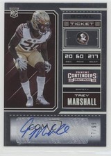 2018 Contenders Draft Picks College Bowl Ticket 77/99 Trey Marshall Auto 0cz