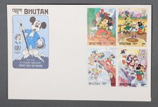 MayfairStamps Bhutan FDC 1985 Mickey Mouse Disney Combo First Day Cover aax_6576