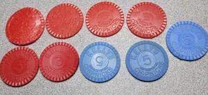 9 Kelly’s Potato Chips Chipnicks Tokens Early 70s