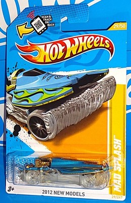 Hot Wheels 2012 New Models Series #29 Mad Splash Mtflk Blue & Clear w/ Clear J5s