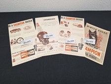 4 Vintage 1950 CHAMPION SPARK PLUG ADS Original Print Ad