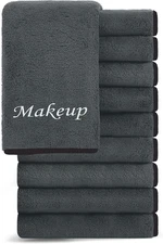 10 Pack Makeup Remover Wash Cloths - Soft Microfiber Fingertip Facial Cleansing 