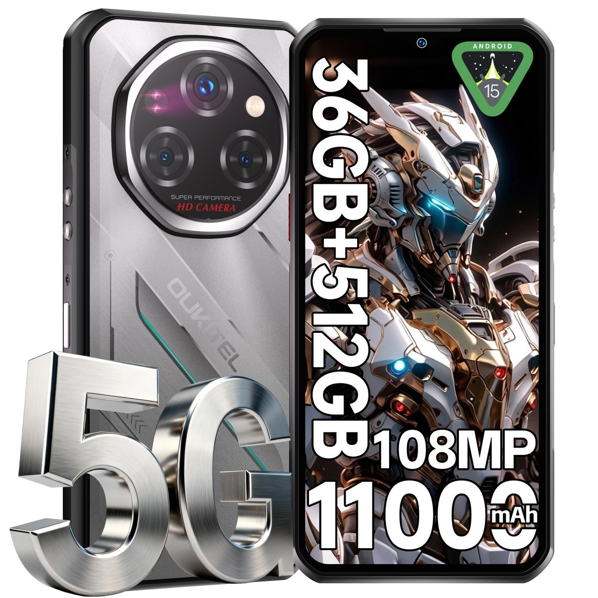 2026 OUKITEL WP62 5G Rugged Phone 36GB+512GB 6.6