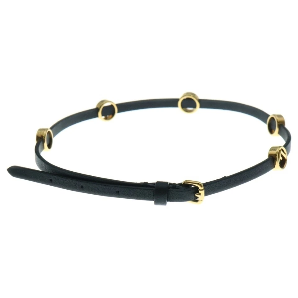 Collar Gargantilla FENDI Herrajes Dorados Cuero Negro Usado 4d75b0f4ac5707fa544242516 Foto 2 de 4