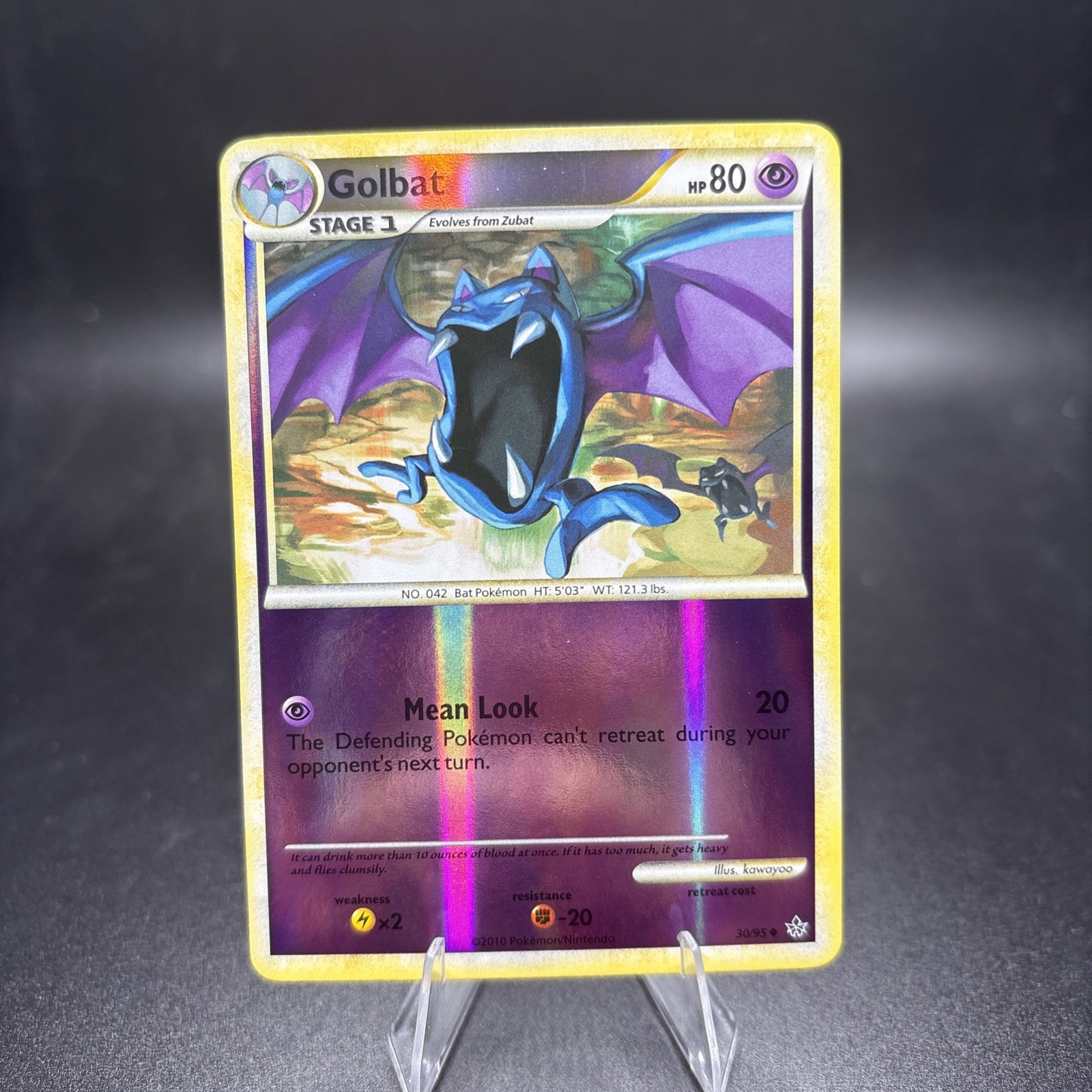 Pokemon Card - Golbat Unleashed 30/95 Uncommon Reverse Holo Near Mint NM -j