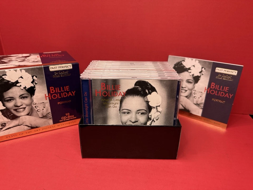 Billie Holiday 24 Carat Gold Edition All of Me 10 CD Box with book Complete Foto 3 de 3