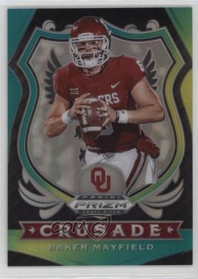 2020 Panini Prizm Draft Picks Crusade Green & Yellow 160/249 Baker Mayfield 1pk2