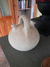 Vintage Spanish Clay Pottery Botijo Water Vessel