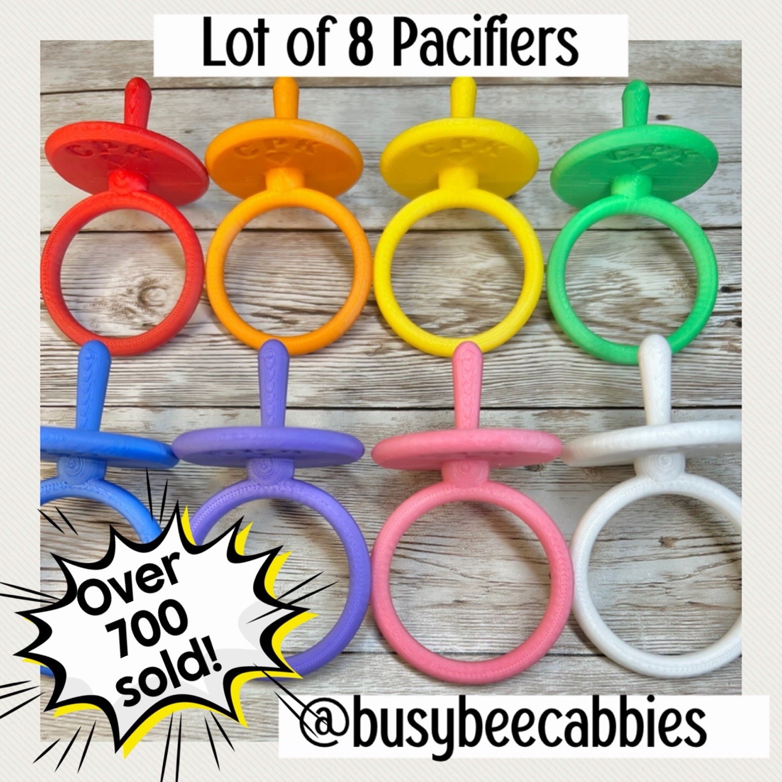 Lot of 8 / Best Pacifiers for Cabbage Patch Kids / Doll Pacifier / over 700 sold