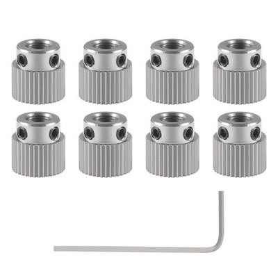 Aokin Stainless Steel Extruder Wheel Gear 36 Teeth Drive Gear 3D Printer Parts f