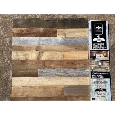0.375 In. X 3 In. X 3 Ft. L Weathered Barn Wood Boards, Square Edge, Natural Col